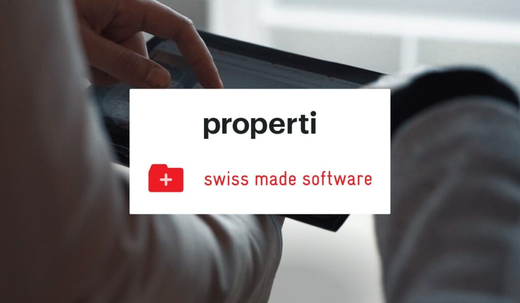 properti logo mit swiss made software Zertifikat