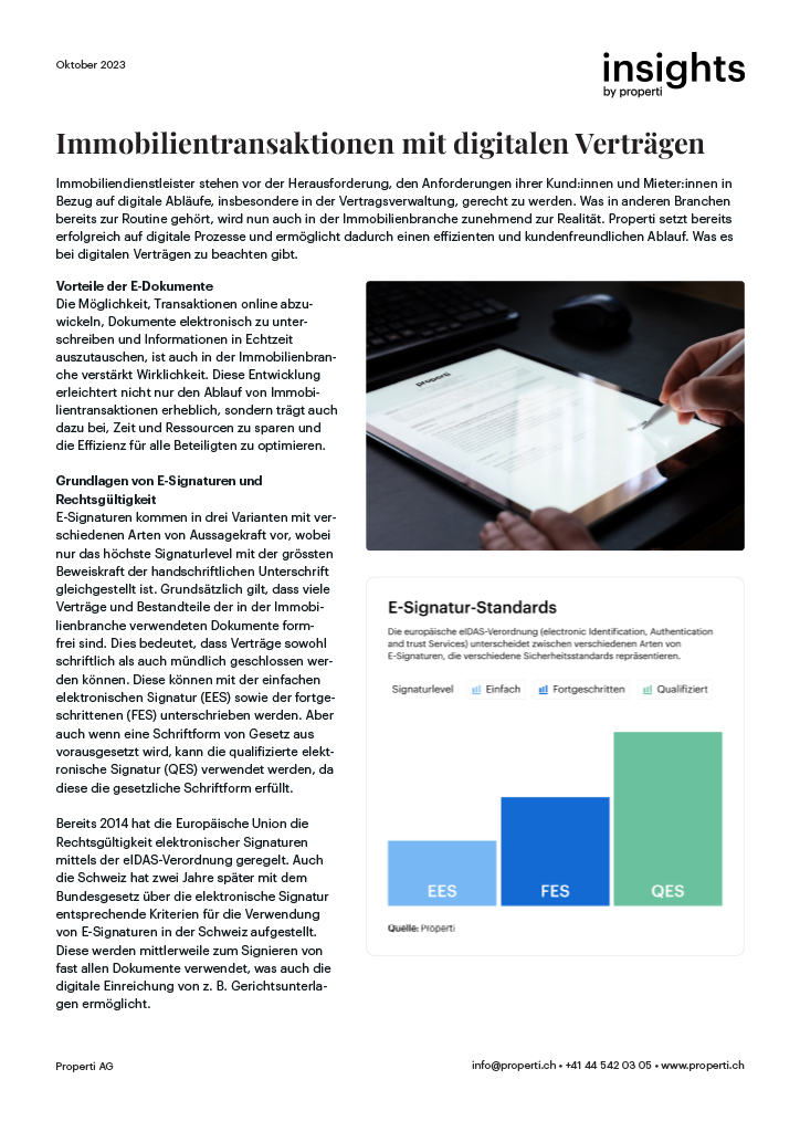 Articolo di sintesi properti PDF - Transazioni immobiliari con contratti digitali