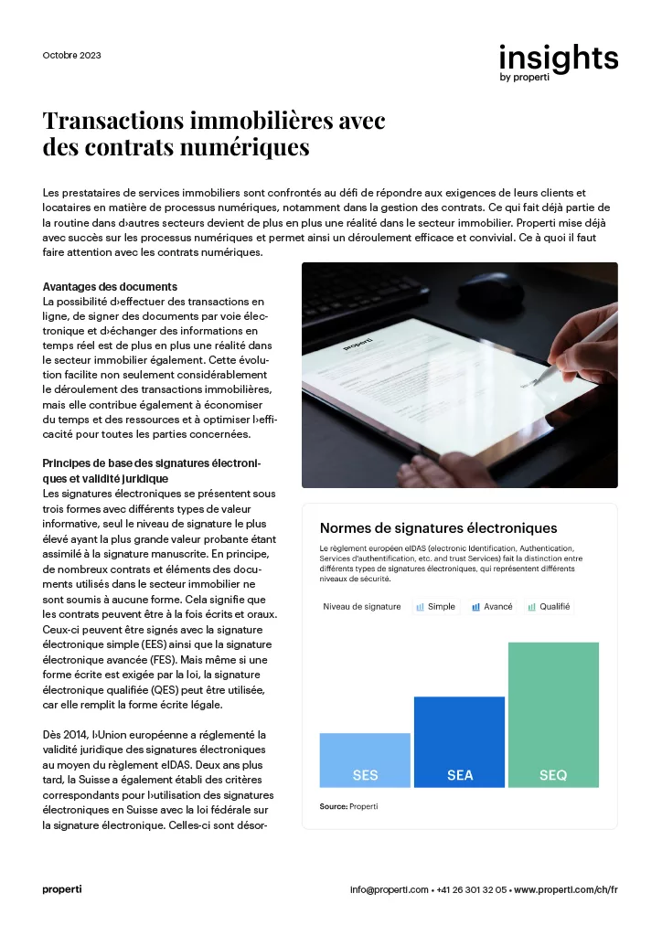 Aperçu des articles Properti PDF – Transactions immobilières avec des contrats numériques