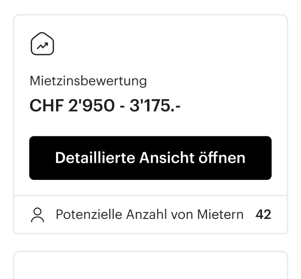 Mietzinsbewertung properti Übersicht